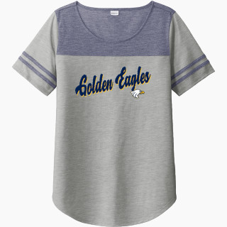 Sport-Tek Ladies PosiCharge Tri-Blend Wicking Fan Tee