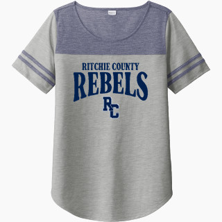 Sport-Tek Ladies PosiCharge Tri-Blend Wicking Fan Tee