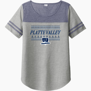 Sport-Tek Ladies PosiCharge Tri-Blend Wicking Fan Tee