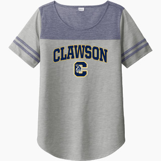 Sport-Tek Ladies PosiCharge Tri-Blend Wicking Fan Tee