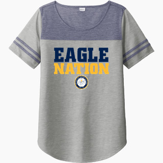 Sport-Tek Ladies PosiCharge Tri-Blend Wicking Fan Tee