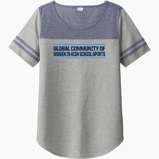 Sport-Tek Ladies PosiCharge Tri-Blend Wicking Fan Tee