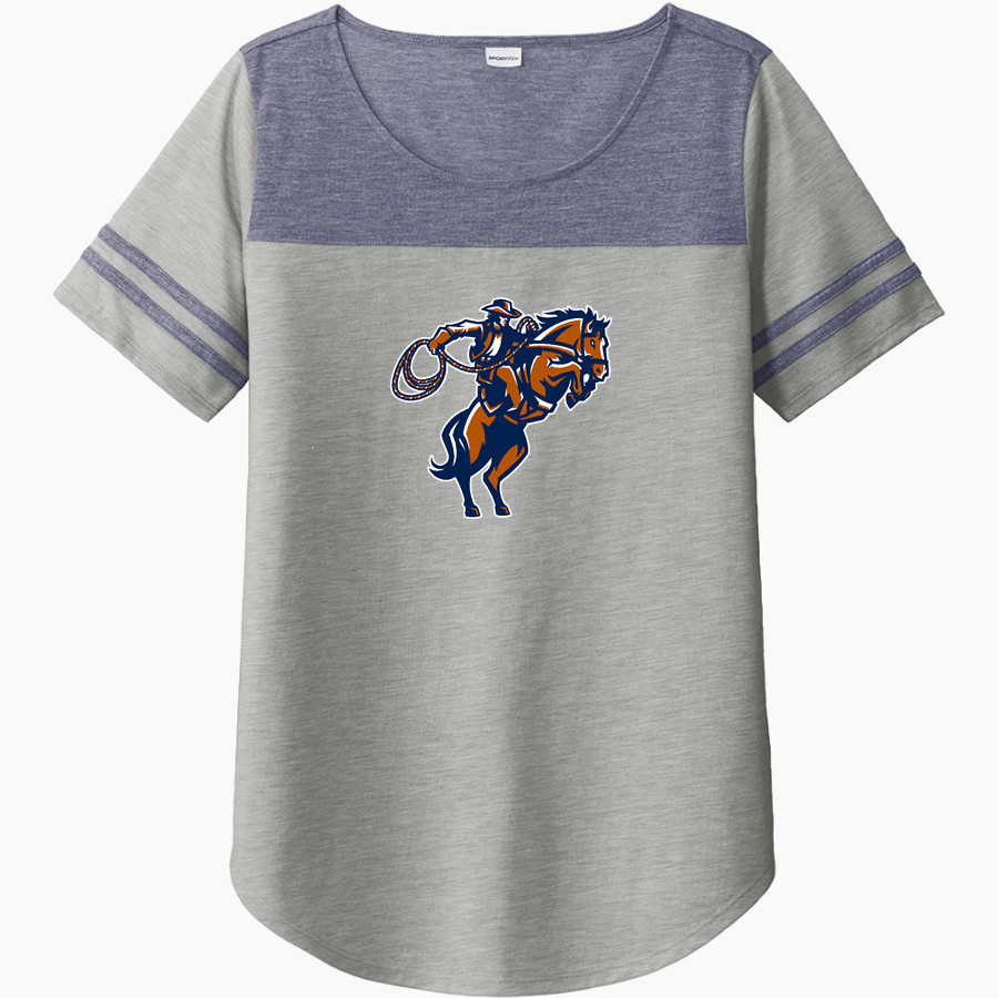 JOHN A ROWLAND HIGH SCHOOL RAIDERS <span class="pdp-name-mascot">JOHN A ROWLAND RAIDERS</span> Sport-Tek Ladies PosiCharge Tri-Blend Wicking Fan Tee