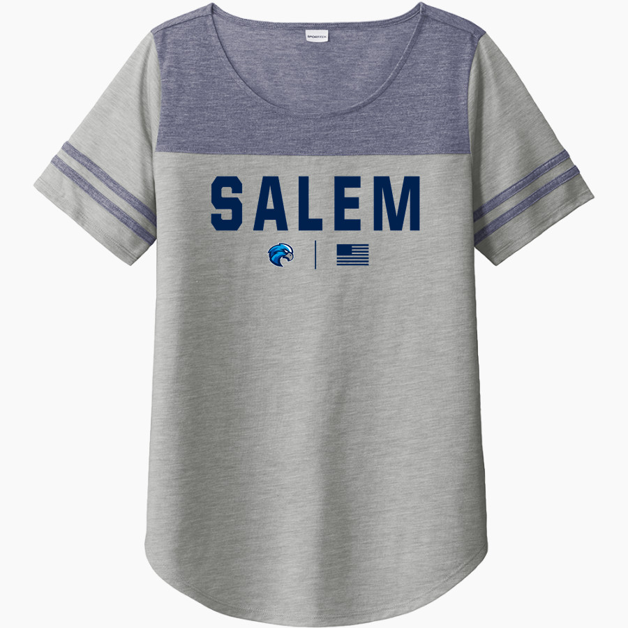 Salem Falcons <span class="pdp-name-mascot">Salem School District Falcons</span> Sport-Tek Ladies PosiCharge Tri-Blend Wicking Fan Tee