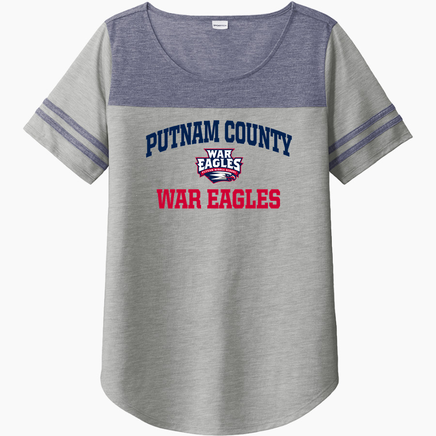 Putnam County War Eagles <span class="pdp-name-mascot">Putnam County War Eagles</span> Sport-Tek Ladies PosiCharge Tri-Blend Wicking Fan Tee