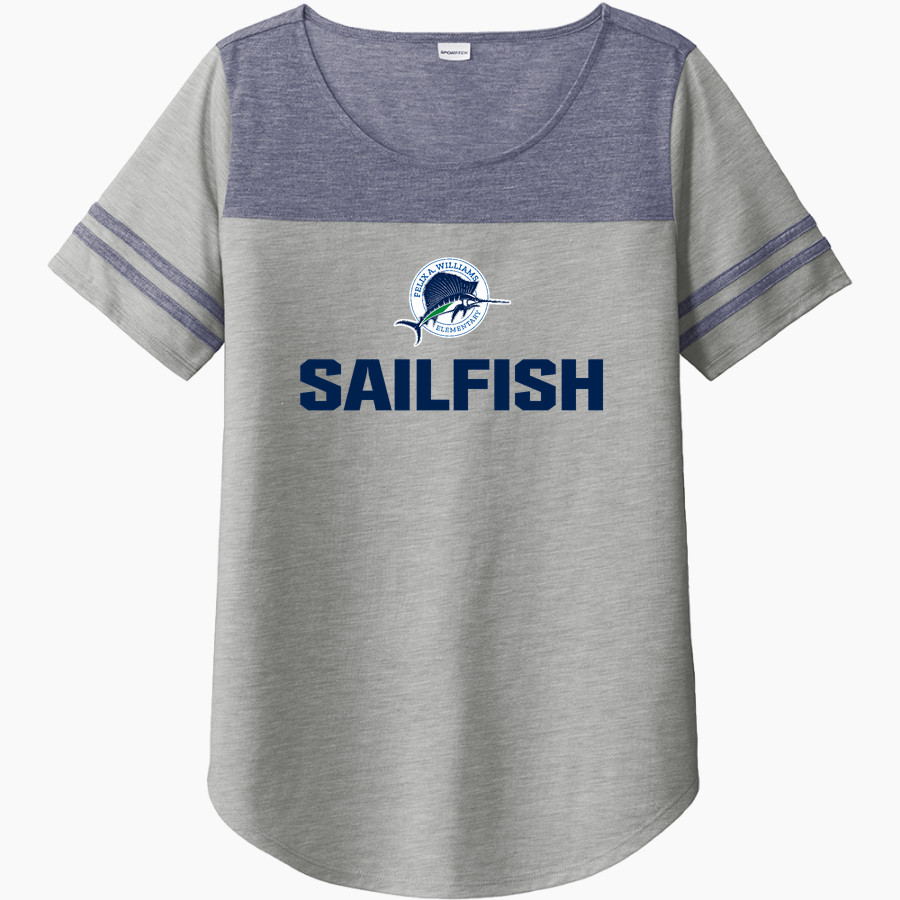 Felix A. Williams Elementary Sailfish Sport-Tek Ladies PosiCharge Tri-Blend Wicking Fan Tee
