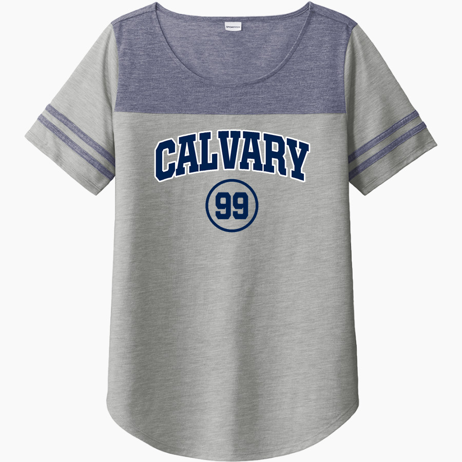 Calvary Lions <span class="pdp-name-mascot">Calvary Lions</span> Sport-Tek Ladies PosiCharge Tri-Blend Wicking Fan Tee