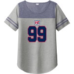 M L KING HIGH SCHOOL WOLVES <span class="pdp-name-mascot">M L KING WOLVES</span> Sport-Tek Ladies PosiCharge Tri-Blend Wicking Fan Tee Front Thumbnail