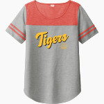 Trinity Tigers <span class="pdp-name-mascot">Trinity College of Florida Tigers</span> Sport-Tek Ladies PosiCharge Tri-Blend Wicking Fan Tee Front Thumbnail