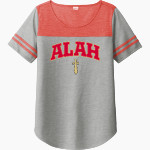 ALAH HIGH SCHOOL KNIGHTS <span class="pdp-name-mascot">ARTHUR KNIGHTS</span> Sport-Tek Ladies PosiCharge Tri-Blend Wicking Fan Tee Front Thumbnail