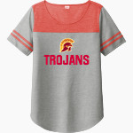 HILLCREST HIGH SCHOOL TROJANS <span class="pdp-name-mascot">Hillcrest High School TROJANS</span> Sport-Tek Ladies PosiCharge Tri-Blend Wicking Fan Tee Front Thumbnail