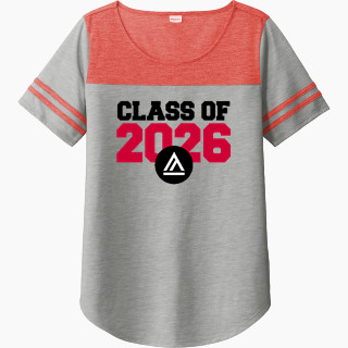 Sport-Tek Ladies PosiCharge Tri-Blend Wicking Fan Tee