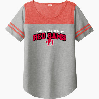 Sport-Tek Ladies PosiCharge Tri-Blend Wicking Fan Tee