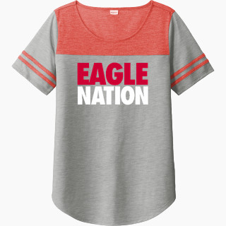 Sport-Tek Ladies PosiCharge Tri-Blend Wicking Fan Tee