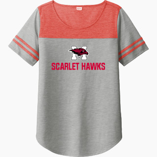 Sport-Tek Ladies PosiCharge Tri-Blend Wicking Fan Tee