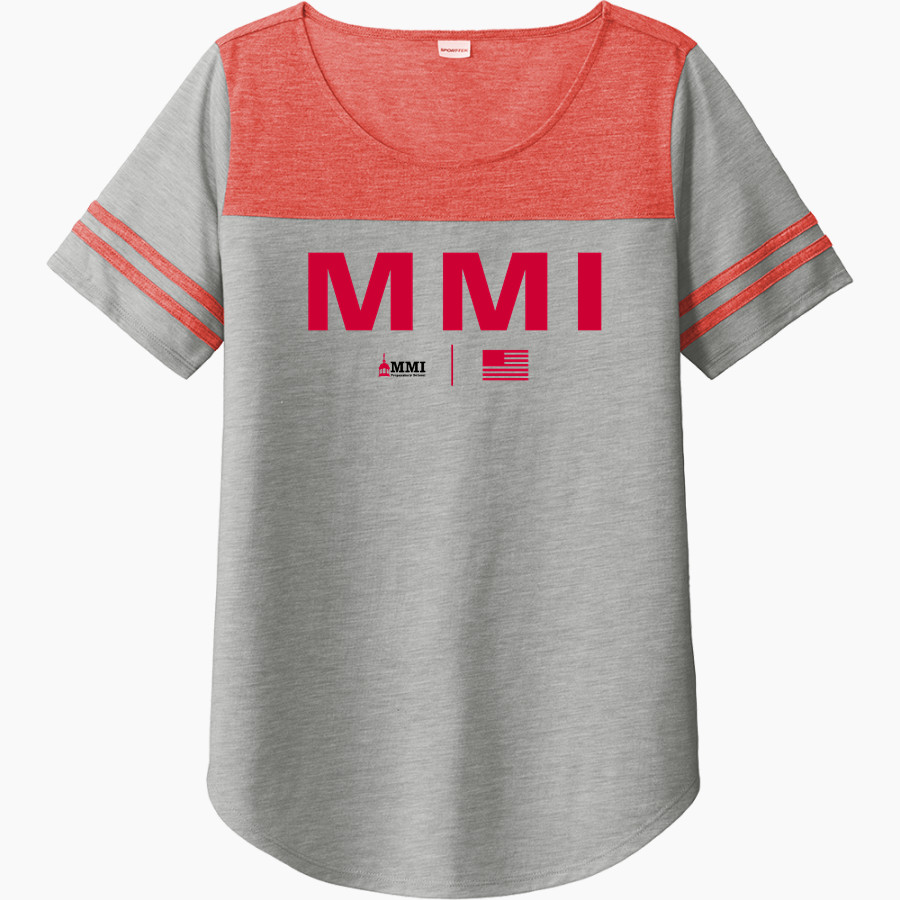 MMI PREPARATORY SCHOOL PREPPERS <span class="pdp-name-mascot">MMI PREPARATORY PREPPERS</span> Sport-Tek Ladies PosiCharge Tri-Blend Wicking Fan Tee