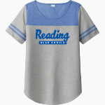 READING SENIOR HIGH SCHOOL BLUE DEVILS Sport-Tek Ladies PosiCharge Tri-Blend Wicking Fan Tee Front Thumbnail