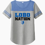 LEHMAN HIGH SCHOOL LOBOS Sport-Tek Ladies PosiCharge Tri-Blend Wicking Fan Tee Front Thumbnail