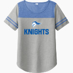 ROCKY BAYOU CHRISTIAN SCHOOL KNIGHTS Sport-Tek Ladies PosiCharge Tri-Blend Wicking Fan Tee Front Thumbnail