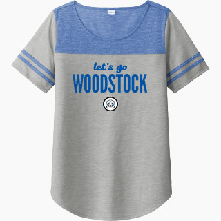 Sport-Tek Ladies PosiCharge Tri-Blend Wicking Fan Tee