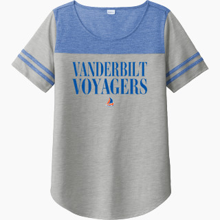 Sport-Tek Ladies PosiCharge Tri-Blend Wicking Fan Tee