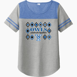 Sport-Tek Ladies PosiCharge Tri-Blend Wicking Fan Tee