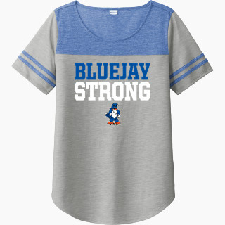 Sport-Tek Ladies PosiCharge Tri-Blend Wicking Fan Tee