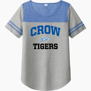 Sport-Tek Ladies PosiCharge Tri-Blend Wicking Fan Tee