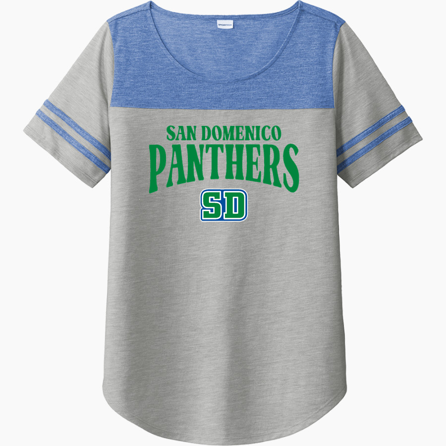 San Domenico Panthers <span class="pdp-name-mascot">San Domenico Panthers</span> Sport-Tek Ladies PosiCharge Tri-Blend Wicking Fan Tee