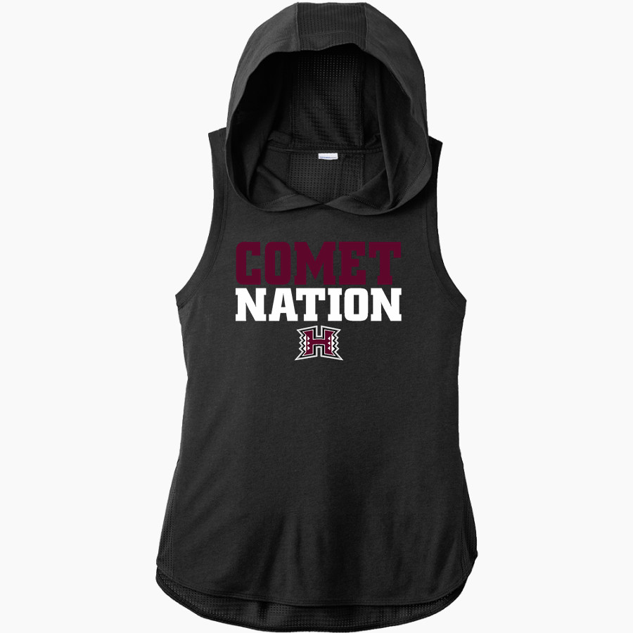 HILLSIDE HIGH SCHOOL COMETS <span class="pdp-name-mascot">HILLSIDE COMETS</span> Sport-Tek Women's Hoodie Tank