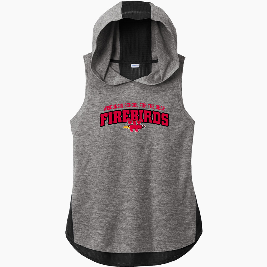 Wisconsin School For The Deaf Firebirds <span class="pdp-name-mascot">Wisconsin School For The Deaf Firebirds</span> Sport-Tek Women's Hoodie Tank
