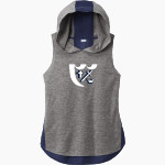 Breck Mustangs Sport-Tek Women's Hoodie Tank Front Thumbnail