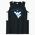 WATER VALLEY HIGH SCHOOL BLUE DEVILS Sport-Tek Women's Club Sleeveless V-Neck Front Thumbnail