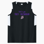 TROY-BUCHANAN HIGH SCHOOL TROJANS <span class="pdp-name-mascot">TROY - BUCHANAN TROJANS</span> Sport-Tek Women's Club Sleeveless V-Neck Front Thumbnail