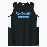 BARTLESVILLE HIGH SCHOOL BRUINS <span class="pdp-name-mascot">BARTLESVILLE BRUINS</span> Sport-Tek Women's Club Sleeveless V-Neck Front Thumbnail