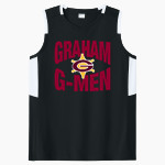 Graham G-men <span class="pdp-name-mascot">Graham G-men</span> Sport-Tek Women's Club Sleeveless V-Neck Front Thumbnail
