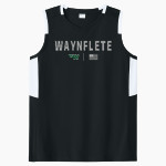 WAYNFLETE SCHOOL FLYERS Sport-Tek Women's Club Sleeveless V-Neck Front Thumbnail