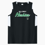 HILLCREST HIGH SCHOOL HUSKIES Sport-Tek Women's Club Sleeveless V-Neck Front Thumbnail