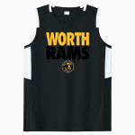 Worth Rams Sport-Tek Women's Club Sleeveless V-Neck Front Thumbnail