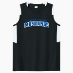 MacArthur Elementary Mustangs Sport-Tek Women's Club Sleeveless V-Neck Front Thumbnail