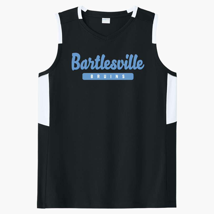BARTLESVILLE HIGH SCHOOL BRUINS <span class="pdp-name-mascot">BARTLESVILLE BRUINS</span> Sport-Tek Women's Club Sleeveless V-Neck