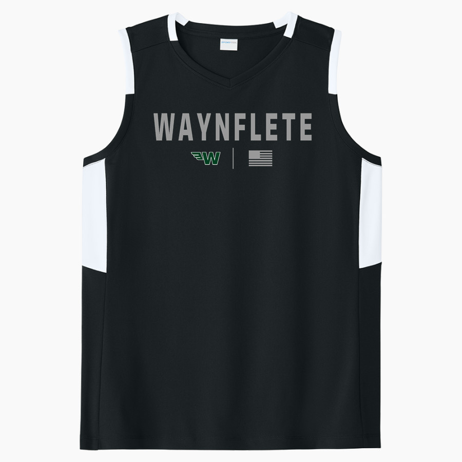 WAYNFLETE SCHOOL FLYERS Sport-Tek Women's Club Sleeveless V-Neck
