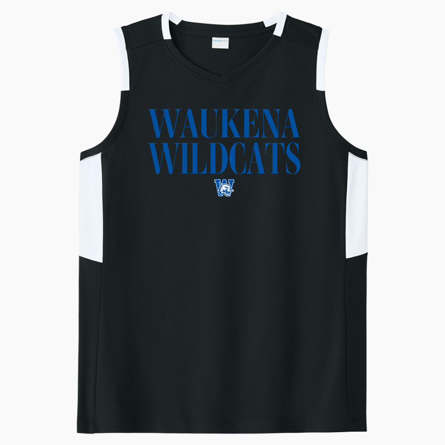 Waukena Wildcats <span class="pdp-name-mascot">Waukena Joint Union Elementary Wildcats</span> Sport-Tek Women's Club Sleeveless V-Neck