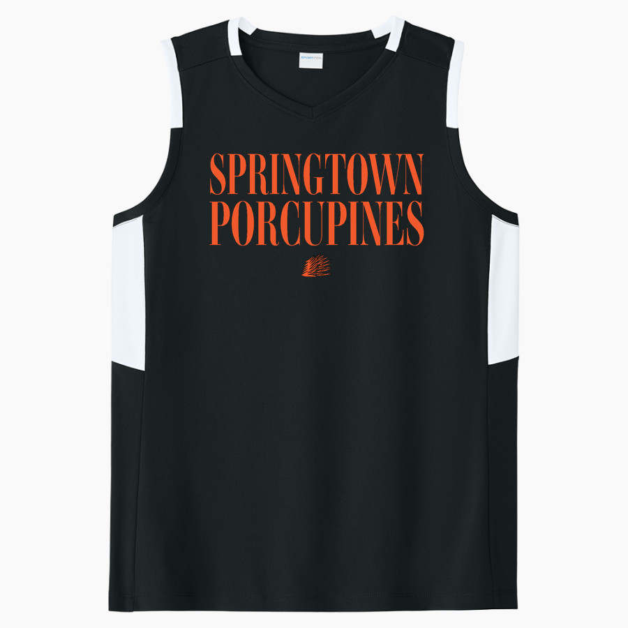 SPRINGTOWN HIGH SCHOOL PORCUPINES Sport-Tek Women's Club Sleeveless V-Neck