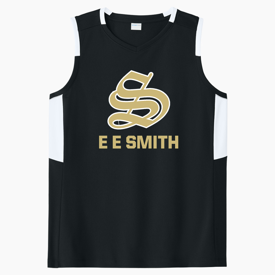E E SMITH HIGH SCHOOL GOLDEN BULLS <span class="pdp-name-mascot">E E SMITH GOLDEN BULLS</span> Sport-Tek Women's Club Sleeveless V-Neck