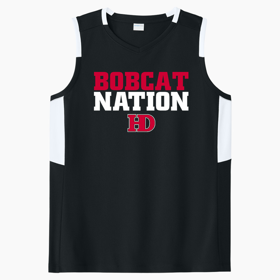 HULL-DAISETTA HIGH SCHOOL BOBCATS Sport-Tek Women's Club Sleeveless V-Neck