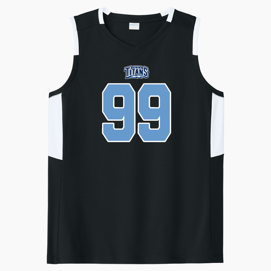 ILLINOIS MATH & SCIENCE ACADEMY TITANS Sport-Tek Women's Club Sleeveless V-Neck