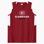 St. Cloud State University The Official Online Store <span class="pdp-name-mascot">St. Cloud State Huskies</span> Sport-Tek Women's Club Sleeveless V-Neck Front Thumbnail
