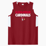 Eleva-Strum Cardinals <span class="pdp-name-mascot">Eleva-Strum Cardinals</span> Sport-Tek Women's Club Sleeveless V-Neck Front Thumbnail