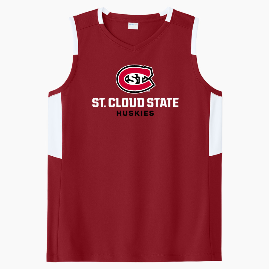 St. Cloud State University The Official Online Store <span class="pdp-name-mascot">St. Cloud State Huskies</span> Sport-Tek Women's Club Sleeveless V-Neck